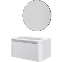 Комплект мебели Armadi Art Voi Matt White 782-080-MW + 786-080-MW без отв. + 545-80-B 82 см, подвесной, белый матовый