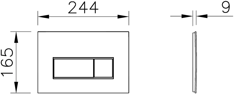 Смывная клавиша VitrA Root Square черный матовый 740-2311 - фото 4