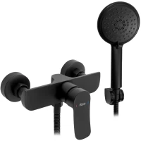 Смеситель для душа Rea Dart REA-B3302 с душевым гарнитуром, черный матовый