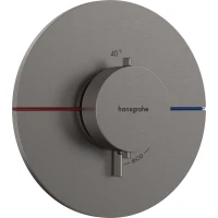 Термостат для душа Hansgrohe ShowerSelect Comfort S 15559340 встраиваемый, черный хром матовый
