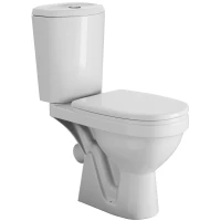 Унитаз-компакт Rosa Дон 4610119205461 косой выпуск, с сиденьем, белый