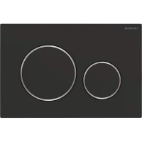 Кнопка смыва Geberit Sigma 20 115.882.14.1 для инсталляции, черный матовый/хром/черный матовый