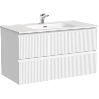 Тумба под раковину Sancos Snob R SNR90W 89 см, подвесная, белый матовый