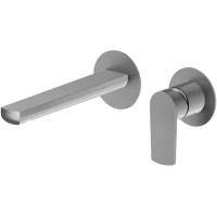 Смеситель для раковины Newform Haka 72028E.59.064 встраиваемый, без донного клапана, оружейная сталь матовый