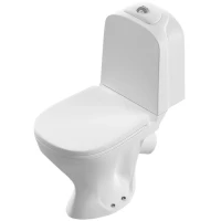 Унитаз-компакт Sanita Luxe Classic WC.CC/Classic/2-TM/WHT.G/S1 косой выпуск, с сиденьем микролифт термопласт, белый