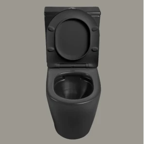 Изображение товара унитаз-компакт cerutti spa orlter ct9866 безободковый, с сиденьем микролифт, черный матовый