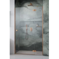 Душевая дверь Radaway Essenza Brushed Copper DWJ 80 Right 1385012-93-01R 80 см R, профиль медь матовая, стекло прозрачное