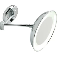Зеркало косметическое Stil Haus 1036(08) с 4x увеличением, настенное, с подсветкой, выключателем, хром