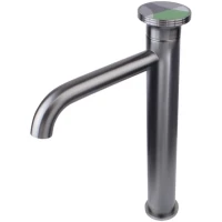 Смеситель для раковины Bronze De Luxe OMG! 9008GM-G графит матовый/зеленый