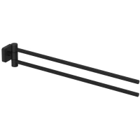 Полотенцедержатель Kludi Vela S 2597739 44,1 см, поворотный, двойной, черный матовый