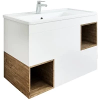 Тумба белый матовый/дуб рустикальный 77 см Sanflor Даллас C04836