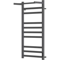 Полотенцесушитель электрический Point Меркурий с полкой П9 PN83850PGR 1000x530, диммер правый, графит матовый