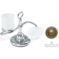 Стакан для зубных щеток с мыльницей Stil Haus Elite EL15(25) настольный, бронза