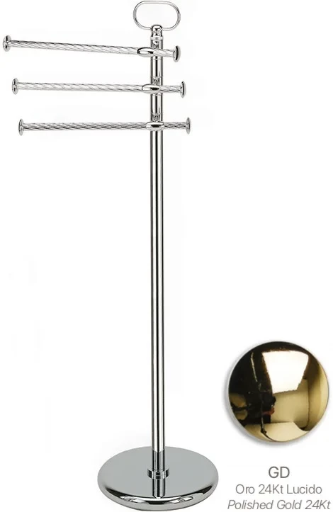 Комплект для туалета Stil Haus Giunone G696(02) напольный, хром/золото
