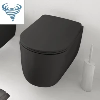 Унитаз подвесной Kerasan Nolita 531531 безободковый, торнадо, черный матовый