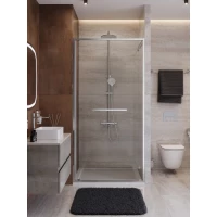 Душевая дверь Cezares Lux LUX-B-FS-1-90-C-CR 90 см, профиль хром, стекло прозрачное