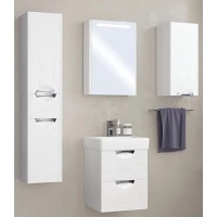 Комплект мебели дуб полярный 50 см Акватон Сильва 1A211701SIW70 + 1WH302184 + 1A215502SIW7L