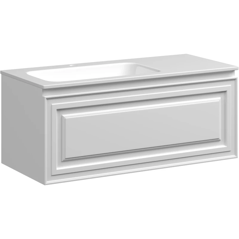 Комплект мебели белый матовый 101 см Sancos Very VR100LW + CN7014 + SF900