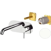 Смеситель для раковины Remer X Style X15KBBO встраиваемый, без донного клапана, белый матовый