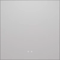 Зеркало Vincea VLM-4F800GM-2 80x80 см, с LED-подсветкой, сенсорным выключателем, диммером, антизапотеванием, вороненая сталь