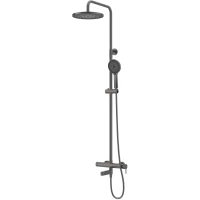 Душевая система BelBagno Delta 2.0 DEL2.0-VSCM-GM 253 мм, со смесителем, оружейная сталь матовый