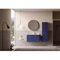 Комплект мебели ORKA Moonlight 5001498 + 3001332 91 см, подвесной, синий матовый