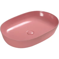 Раковина-чаша SantiLine SL-1017P 60,5x41,8 см, накладная, персиковый матовый