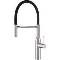 Смеситель для кухни Zorg SH 2022 INOX с гибким изливом, нержавеющая сталь