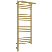 Полотенцесушитель электрический 1000x400 золотой матовый МЭМ левый Сунержа Богема с полкой 3.0 032-5806-1040