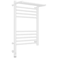 Полотенцесушитель электрический 600x400 белый матовый МЭМ левый Сунержа Богема с полкой 3.0 30-5806-6040
