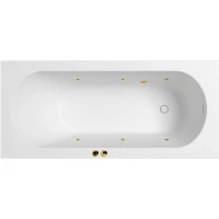 Ванна из литьевого мрамора Whitecross Gin Solid Surface 0217.170075.200.SOFT.GL 170x75 см, с гидромассажем, белый матовый