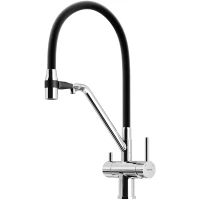 Смеситель для кухни Sancos Dora SC4003CH с подключением к фильтру, гибким изливом, хром