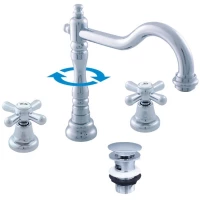 Смеситель для раковины с донным клапаном Rav Slezak Morava Retro MK132.5