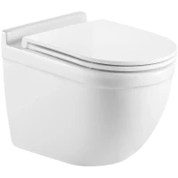 Унитаз подвесной WeltWasser Heimbach 041 GL-WT безободковый, торнадо, с сиденьем микролифт, белый