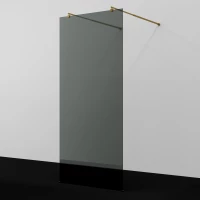 Душевая перегородка WasserKRAFT Vechte 60W46BG-TG 109,4 см, профиль золотой матовый, стекло тонированное