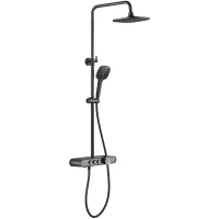 Душевая система Arrow AG3323SHMB 235 мм, с термостатом, черный матовый