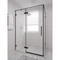 Душевой уголок Veconi Premium Alassio AL-SP-14080-00-B-C4 139,5x80 см, профиль черный матовый, стекло прозрачное