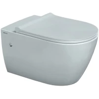 Унитаз подвесной Berges Mascon 082128 безободковый, с сиденьем микролифт, белый