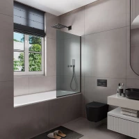 Шторка для ванны 70 см D&K Berlin DG1007035 тонированное