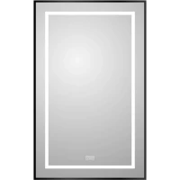 Зеркало BelBagno Kraft SPC-KRAFT-500-800-LED-TCH-WARM-NERO 50x80 см, с LED-подсветкой, сенсорным выключателем, антизапотеванием, черный