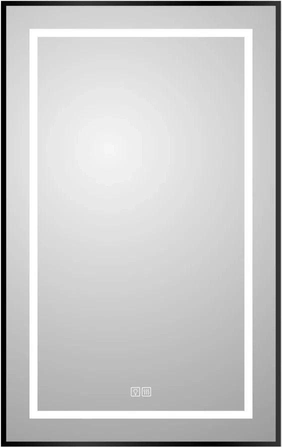 

Зеркало BelBagno Kraft SPC-KRAFT-500-800-LED-TCH-WARM-NERO 50x80 см, с LED-подсветкой, сенсорным выключателем, антизапотеванием, черный