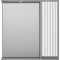 Зеркальный шкаф Brevita Balaton BAL-04080-01-01П 77,6x80 см R, с подсветкой, выключателем, белый матовый/серый матовый - 1