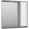 Зеркальный шкаф Brevita Balaton BAL-04080-01-01П 77,6x80 см R, с подсветкой, выключателем, белый матовый/серый матовый - 2