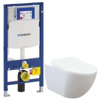 Комплект подвесной унитаз Creavit Free FE320-11CB00E-0000 + KC0903.02.0000E + система инсталляции Geberit 111.300.00.5