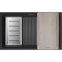 Кухонная мойка Paulmark Lumi-Multi Sink LU-MULTI 74-AN 74x45 см, антрацит