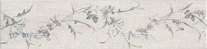 Кантри Шик белый декорированный 9,9x40,2 керамический гранит