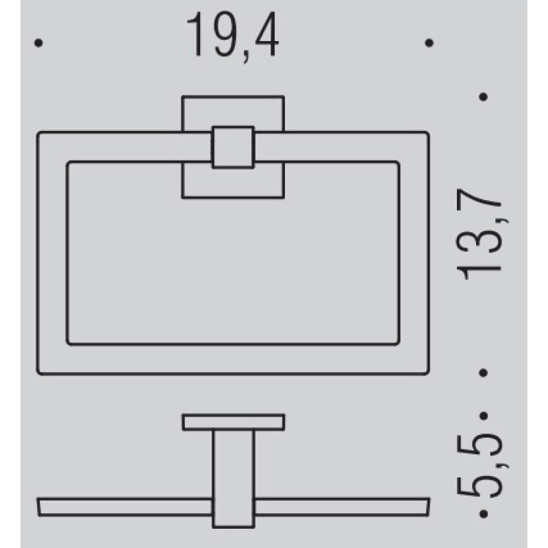 Кольцо для полотенец Colombo Design BasicQ B3731