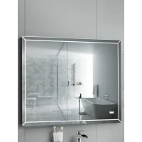 Зеркало WeltWasser Lanzo 6080-2 10000000977 80x60 см, с LED-подсветкой, сенсорным выключателем, антизапотеванием, часами