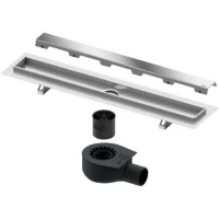 Душевой трап (лоток) Tece TECEdrainline steel II 601500 + 650000 + 660016 + 601583 144,3 см, с решеткой, щелевой, нержавеющая сталь