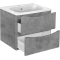 Комплект мебели бетон 59,4 см Vincea Paola VMC-2P600BT + VCB-2VP600W + VLM-2D550 - 4